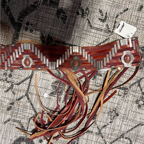 Free People Bonita Leather Wrap Belt in Artemis - Picture 5 of 7